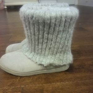 Cat & Jack Gray Faux Fur Boots